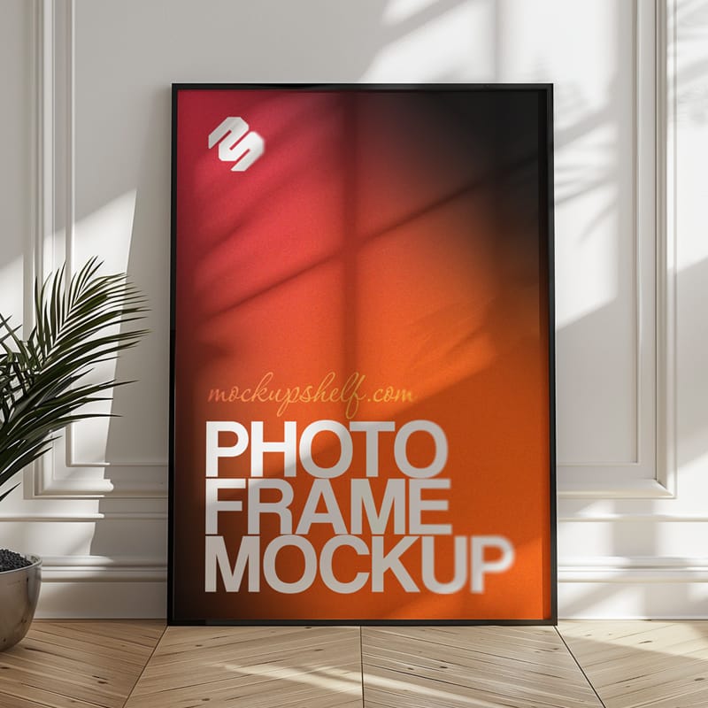 Modern Photo Frame Mockup for Interior Display PSD