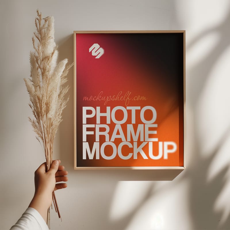 Natural Light Photo Frame Mockup for Artwork Display PSD