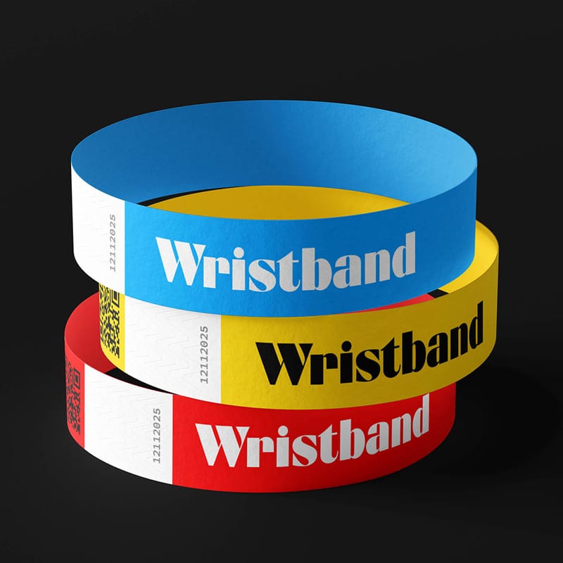 Realistic Paper Wristband Mockup PSD