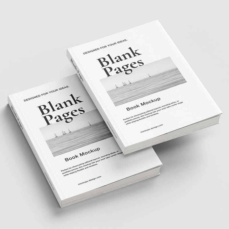 Softcover Book with Flaps Mockup PSD