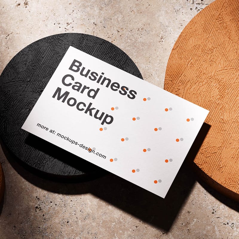 Textured Studio Business Card Mockup PSD