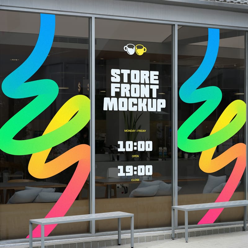 Three Window Logo Mockups PSD