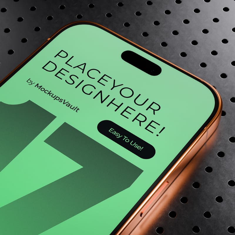 iPhone 17 Pro Dark Steel Mockup PSD