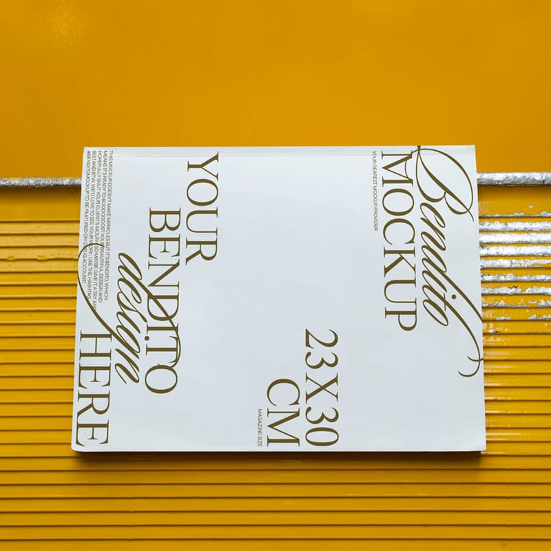 Bold Minimalist Magazine Mockup PSD