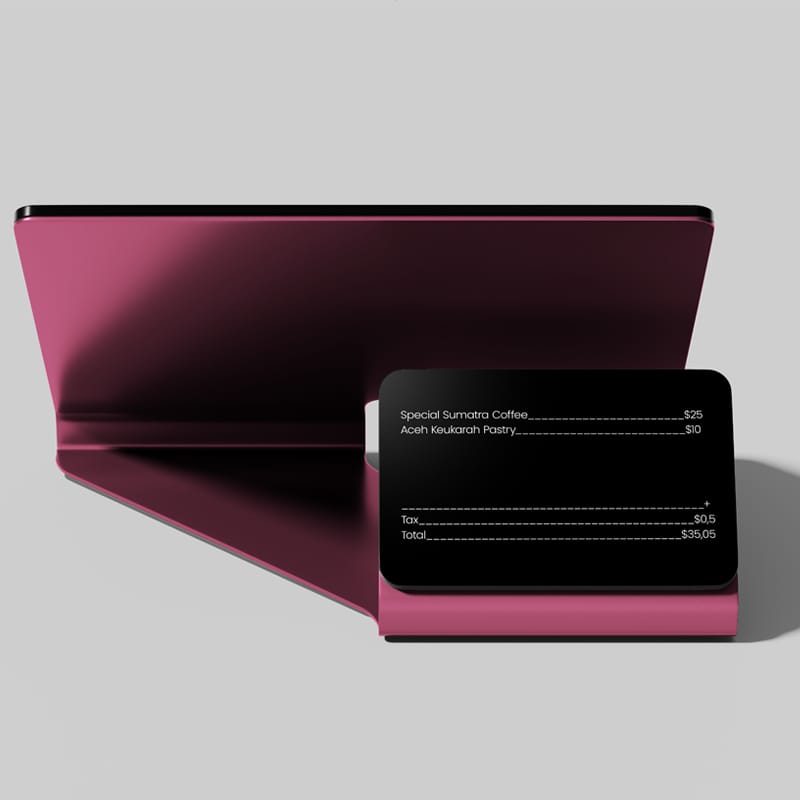 Cashier and Pos System Device Mockup Template PSD