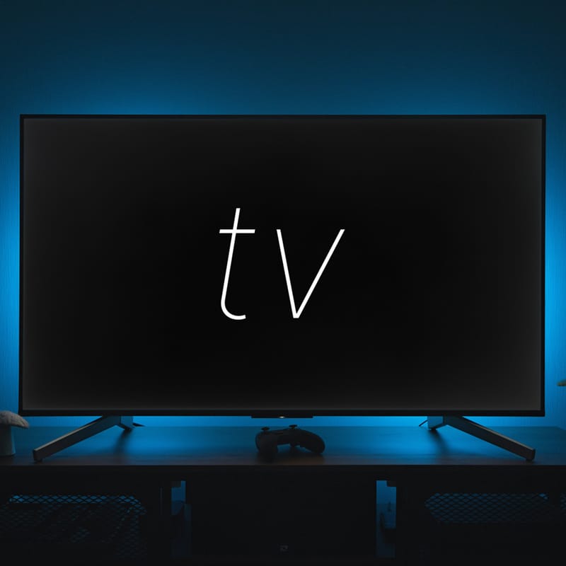 Cinematic Living Room TV Mockup PSD