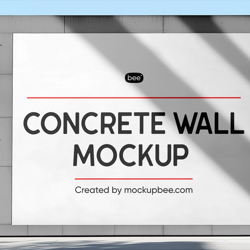Concrete Billboard Mockup PSD