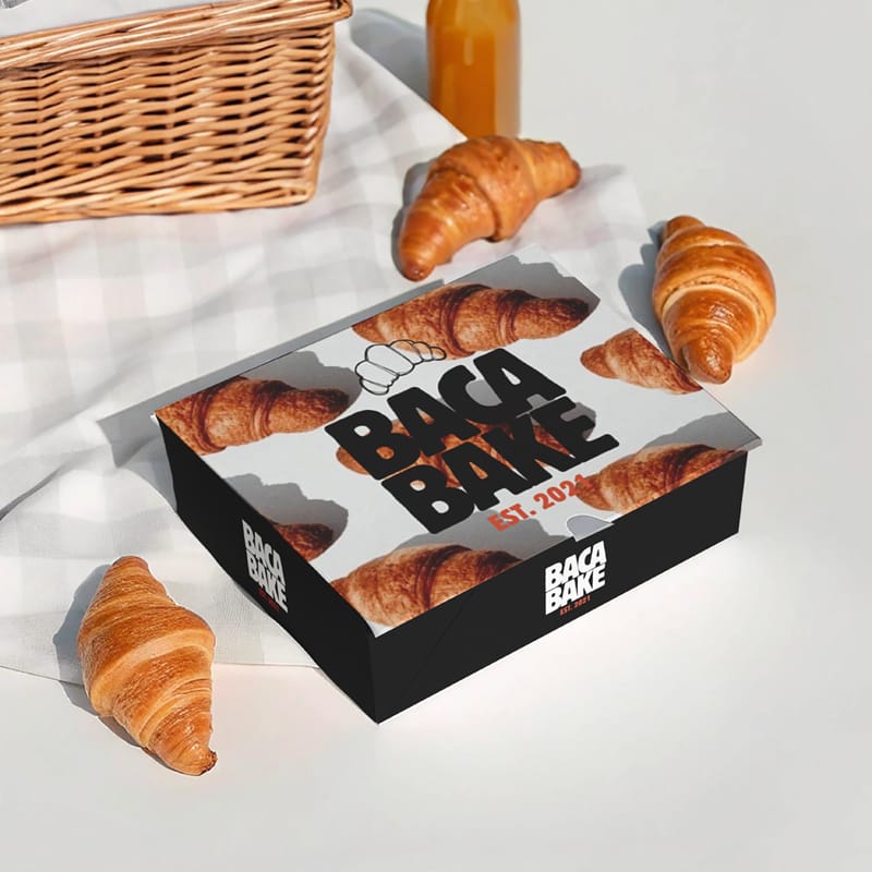 Croissant Packaging Mockup PSD