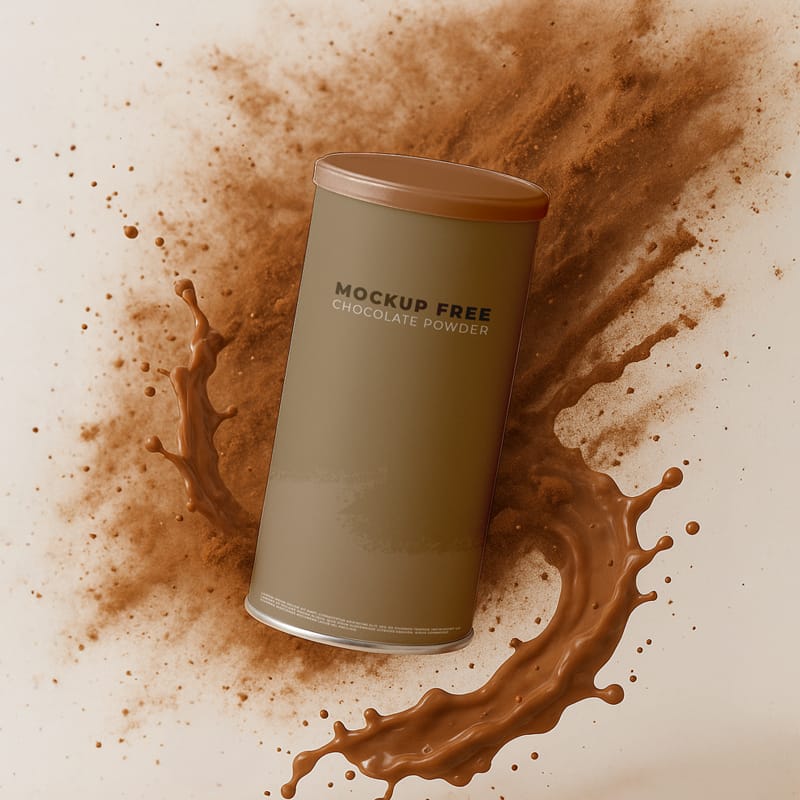 Cylindrical Can Mockup PSD