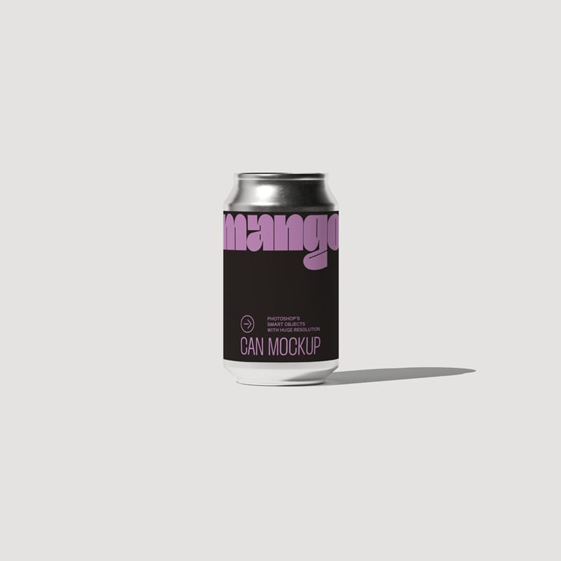 Drink Can Mockup V44 Front View PSD