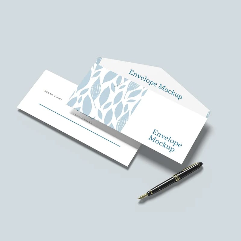 Envelope and Paper Mockup PSD