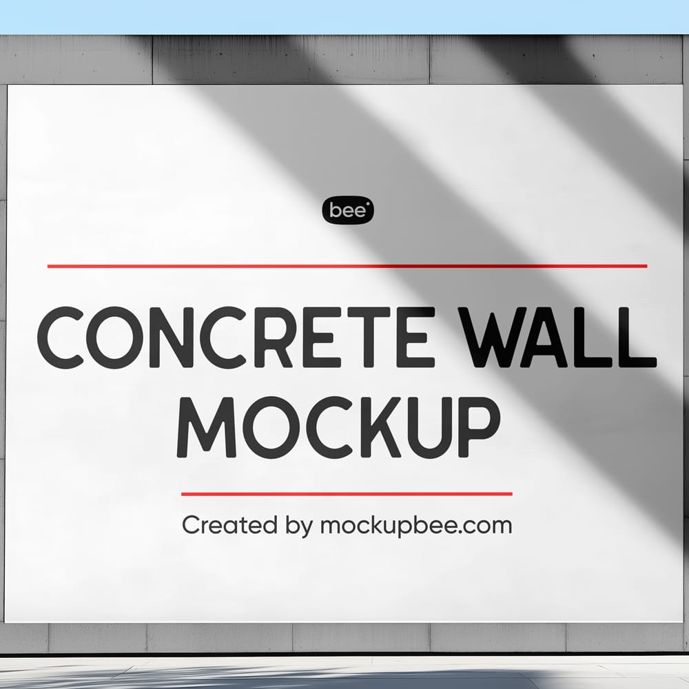 Free Concrete Billboard Mockup PSD