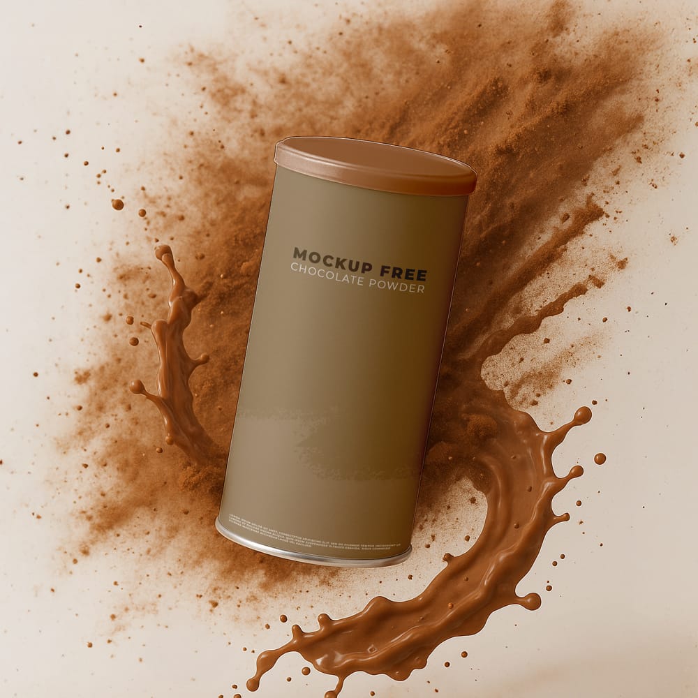 Free Cylindrical Can Mockup PSD