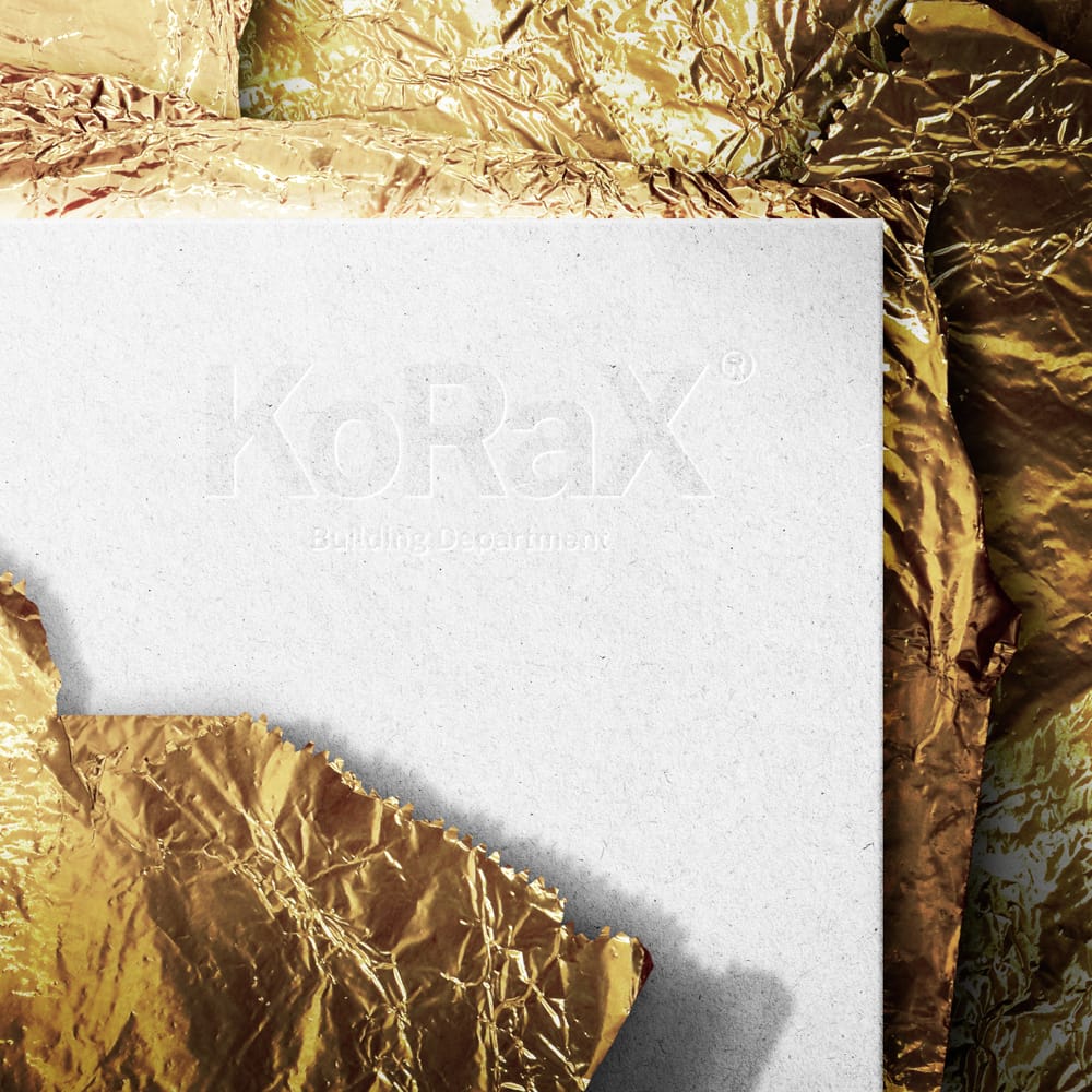 Free Korax Debossed Logo Mockup PSD