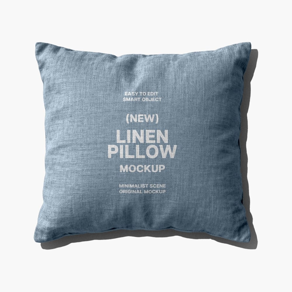 Free Linen Pillow Mockup PSD