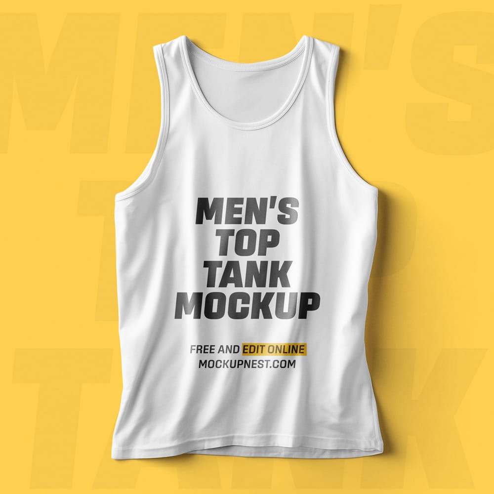 Free Men’s Top Tank Mockup PSD