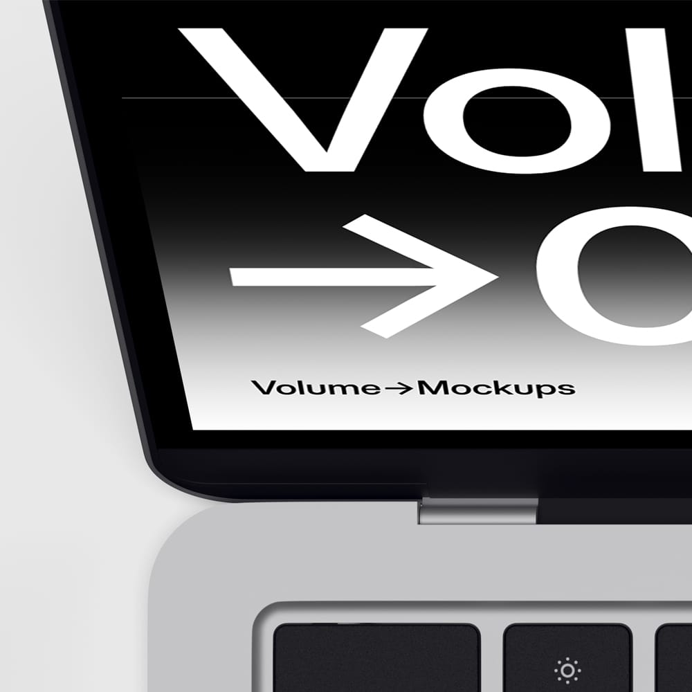 Free Minimalist Studio MacBook Pro Mockup PSD