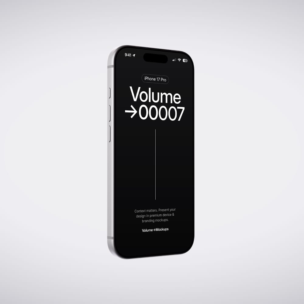 Free Minimalistic iPhone 17 Pro Mockup PSD