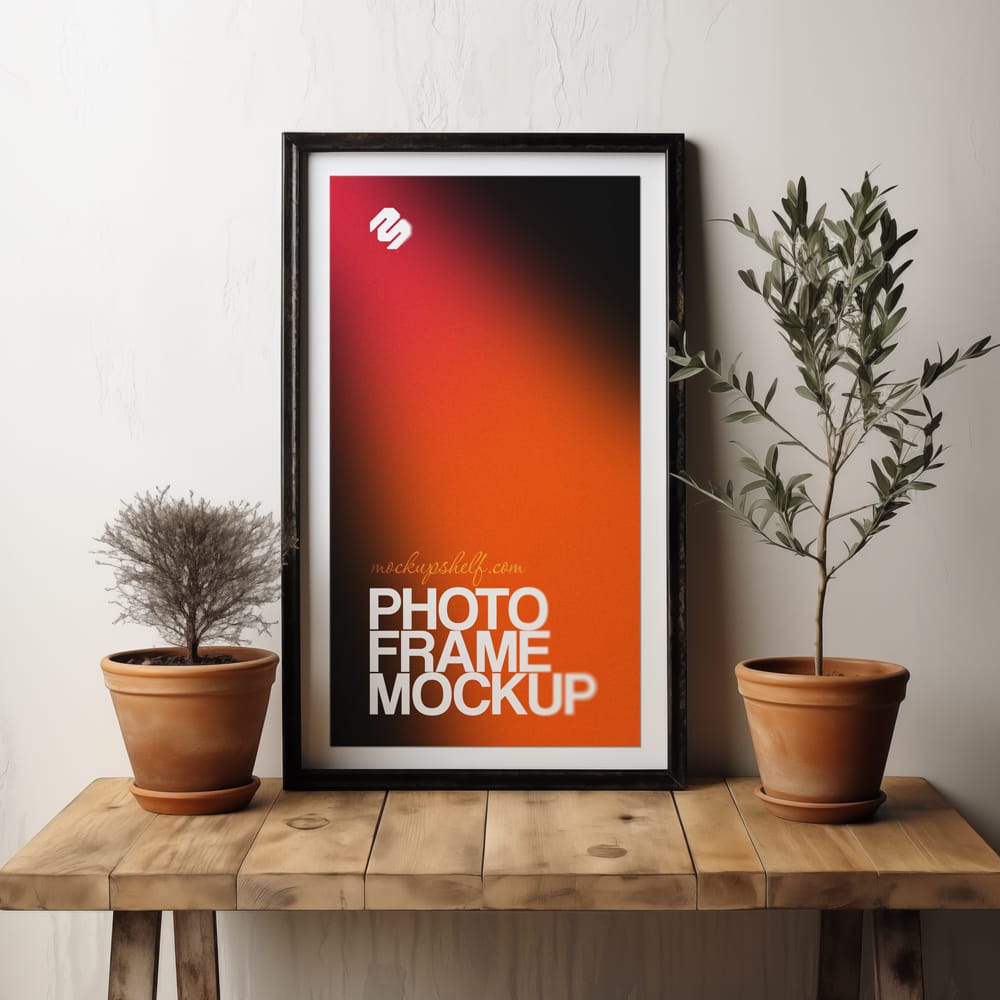 Free Modern Photo Frame Mockup PSD