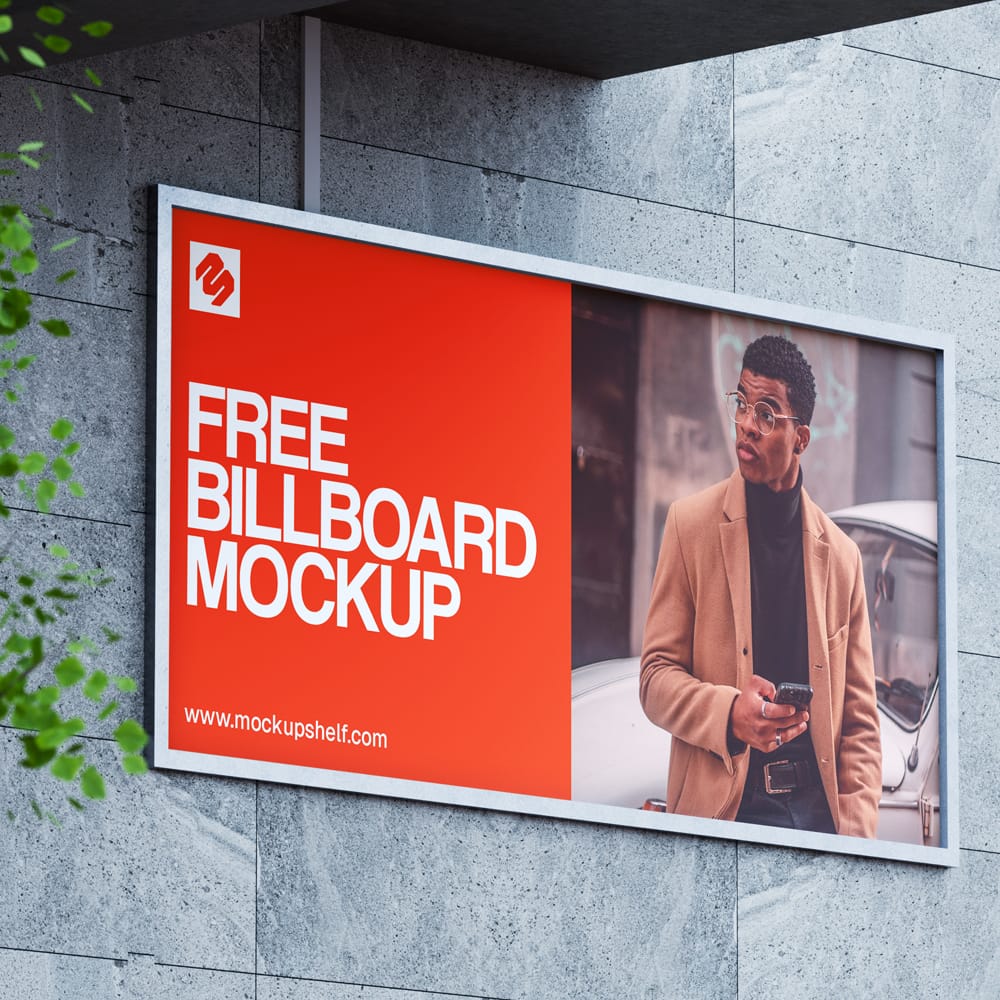 Free Modern Urban Street Billboard Mockup PSD