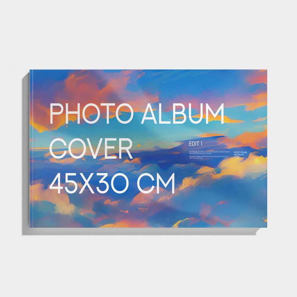 Free Photo Album Cover Mockup PSD