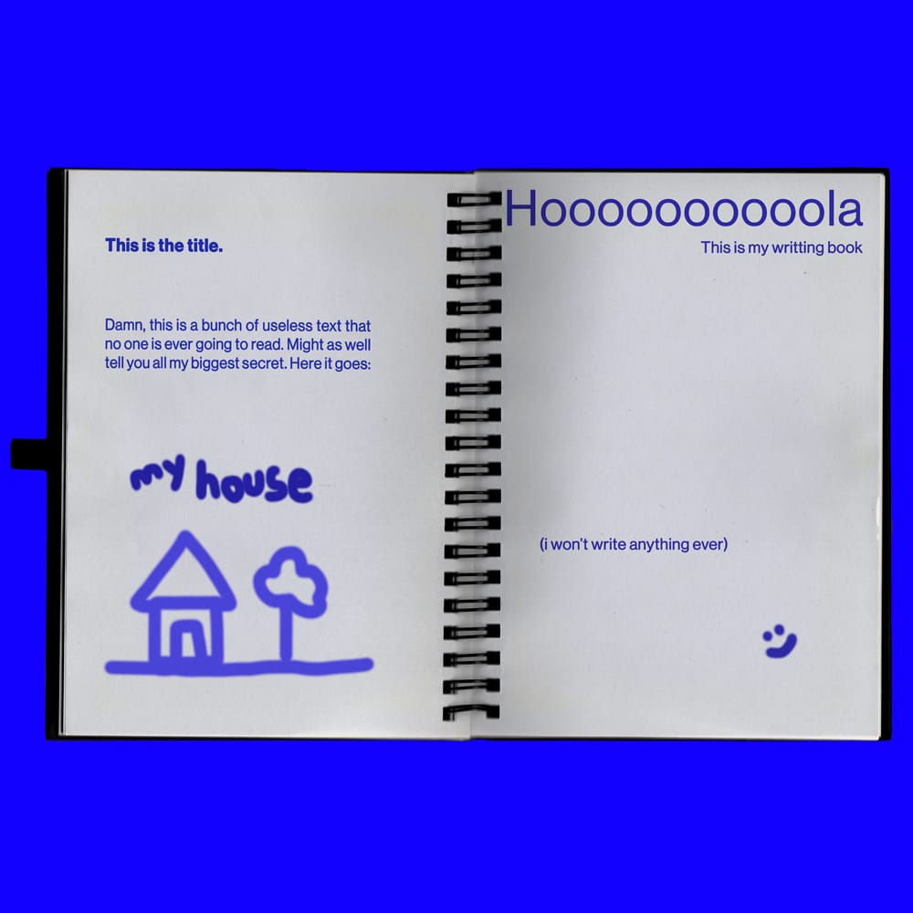 Free Realistic Open Notebook Mockup PSD