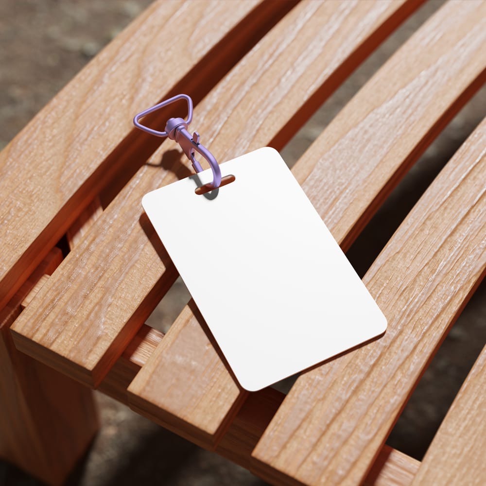 Free Realistic Perspective ID Card Mockup PSD