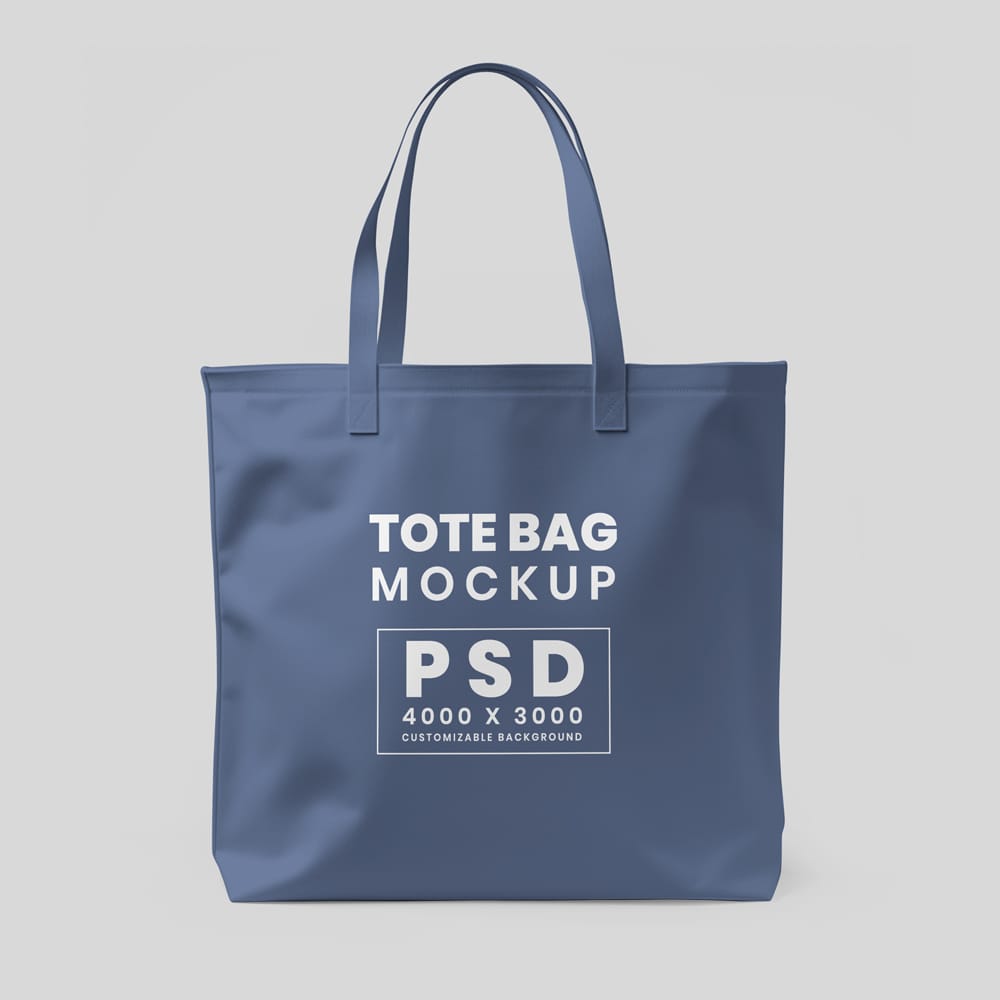 Free Reusable Canvas Tote Bag Mockup PSD