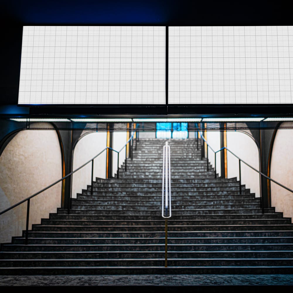 Free Underground Subway Billboard Advertising Mockup PSD