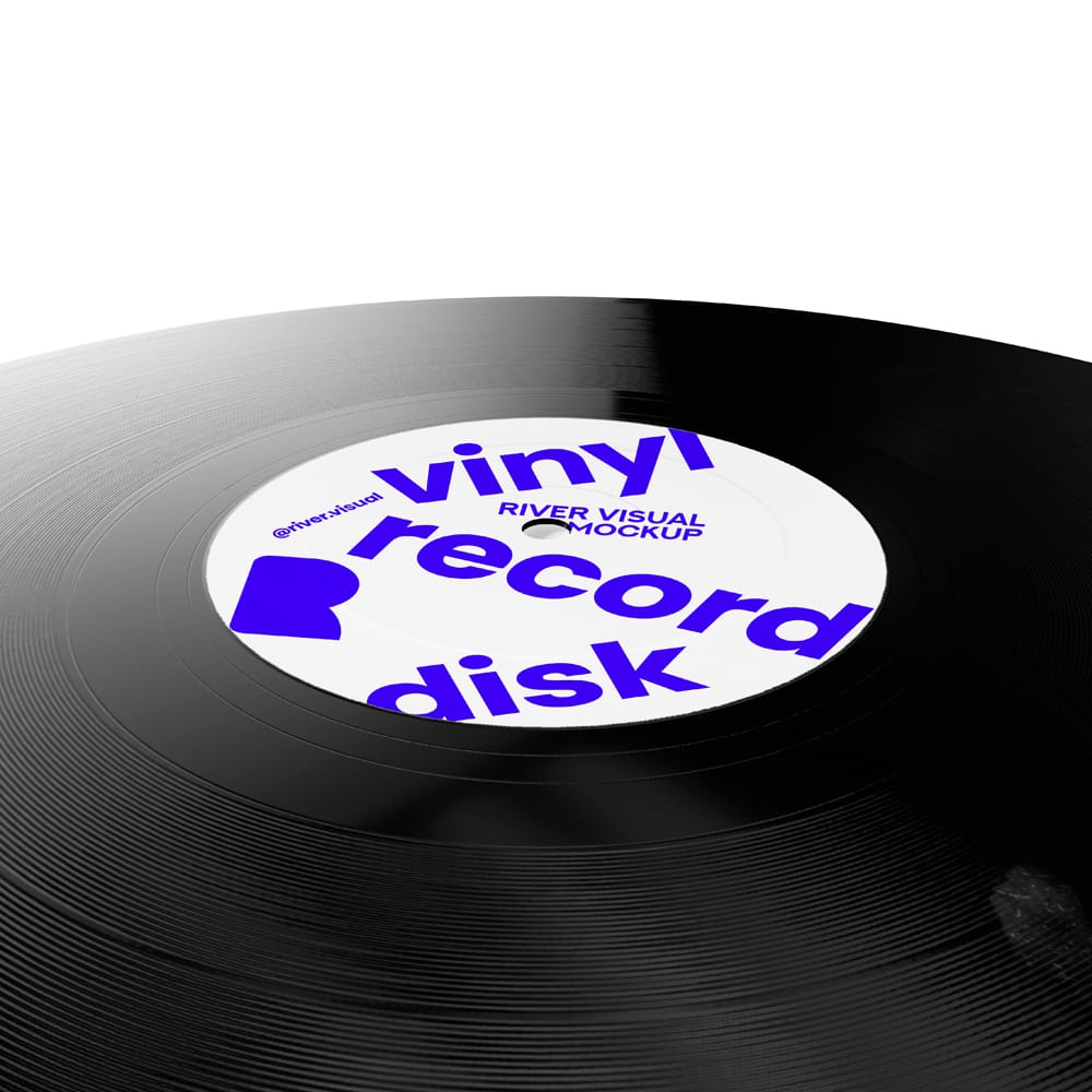 Free Vinyl Record Disk Mockup PSD