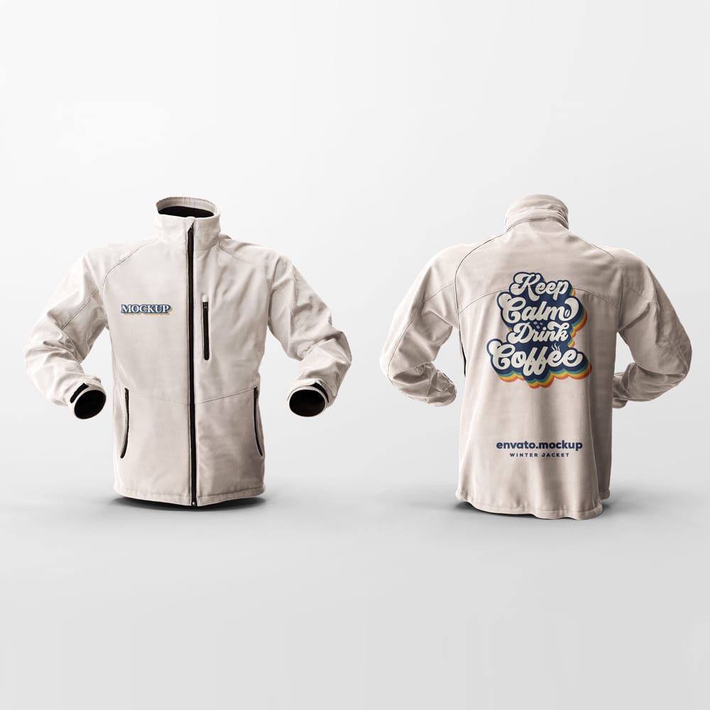 Free Winter Jacket Mockup Template PSD