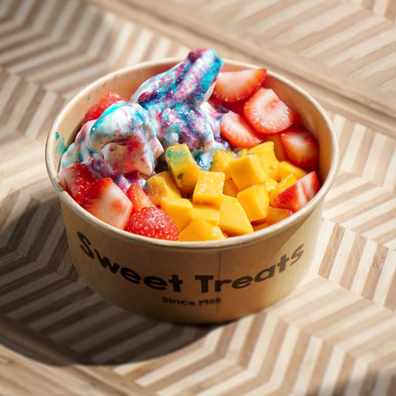 Ice Cream and Fruits Cup Mockup PSD