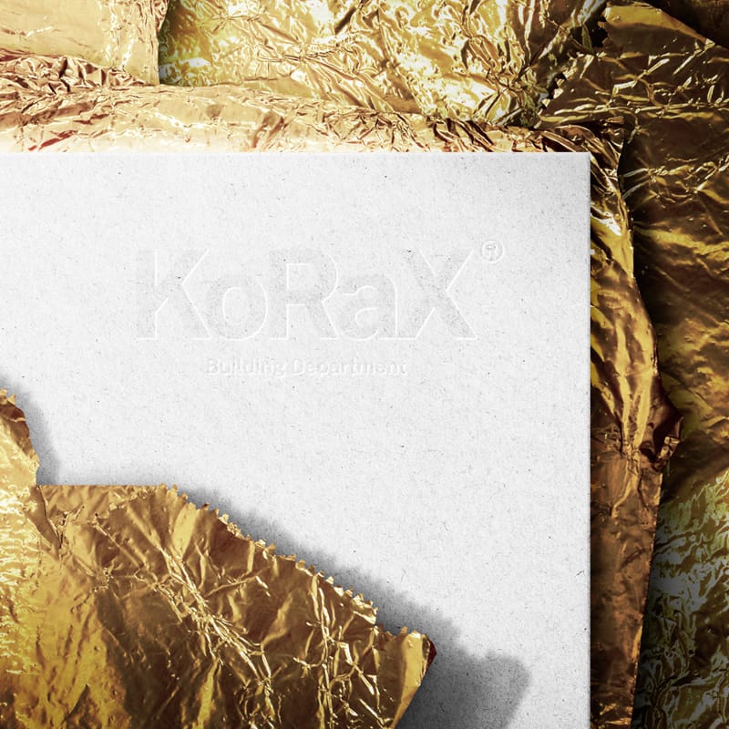 Korax Debossed Logo Mockup PSD