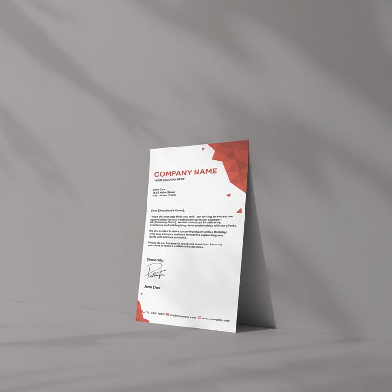 Letterhead Paper Mockup PSD