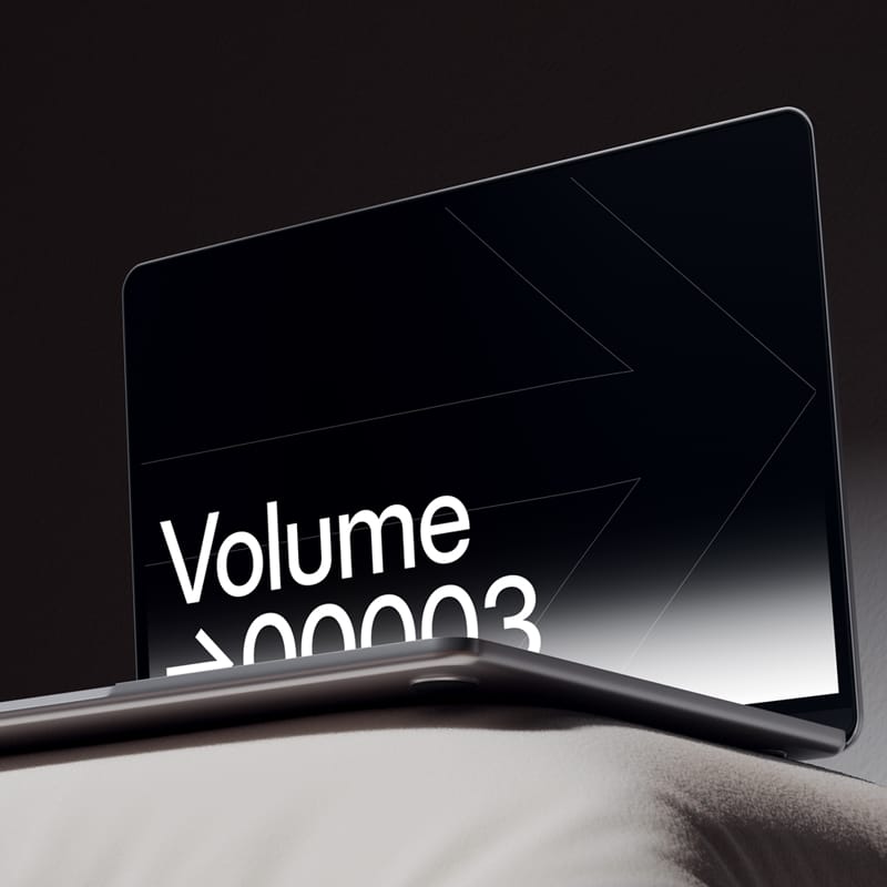 MacBook Mockup in Living Room PSD