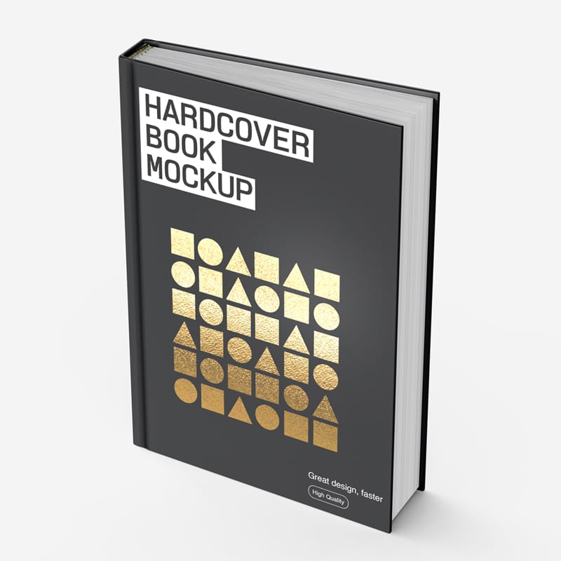 Minimalist Hardcover Book Mockup Template PSD