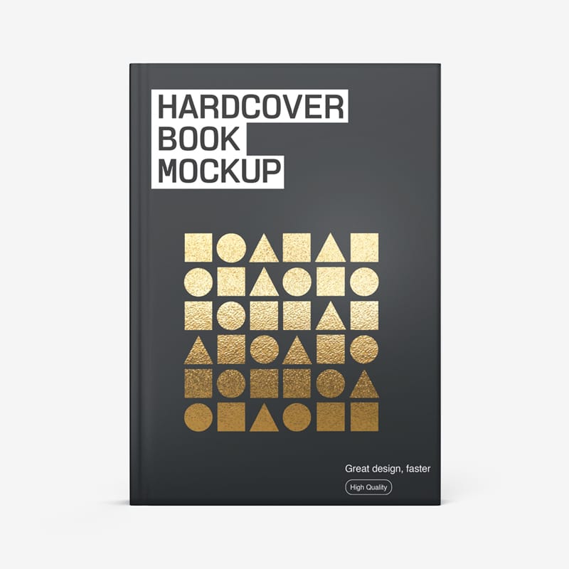 Minimalist Matte Black Book Cover Mockup PSD