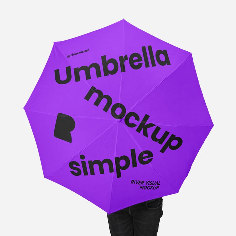 Minimalist Purple Umbrella Mockup PSD