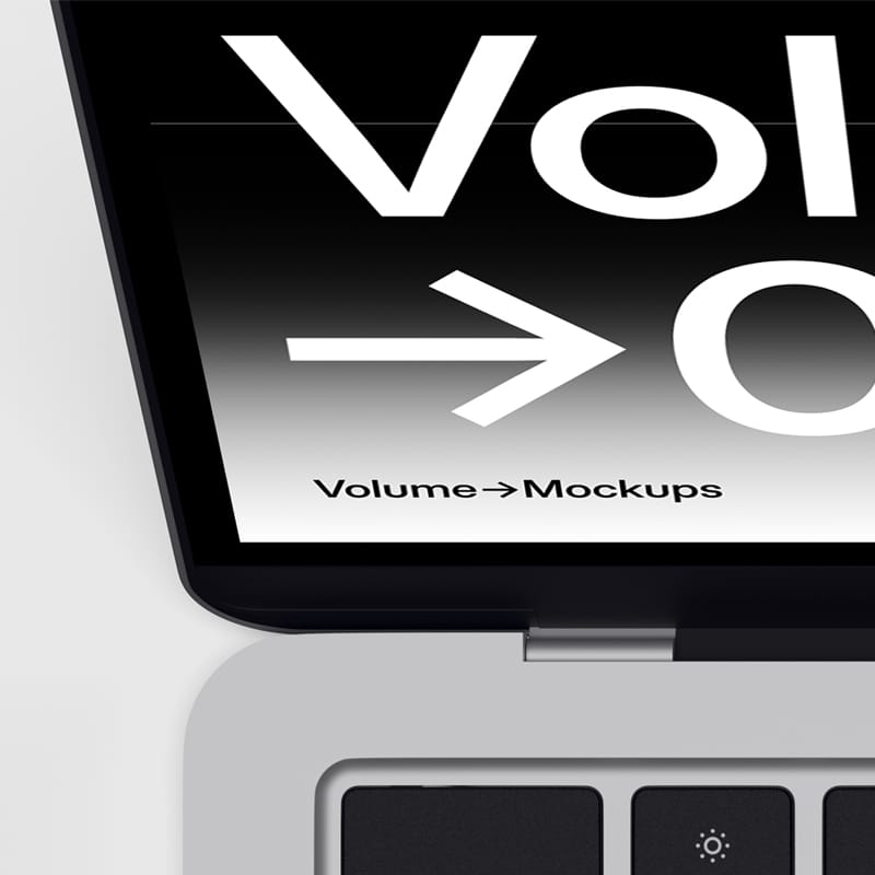 Minimalist Studio MacBook Pro Mockup PSD