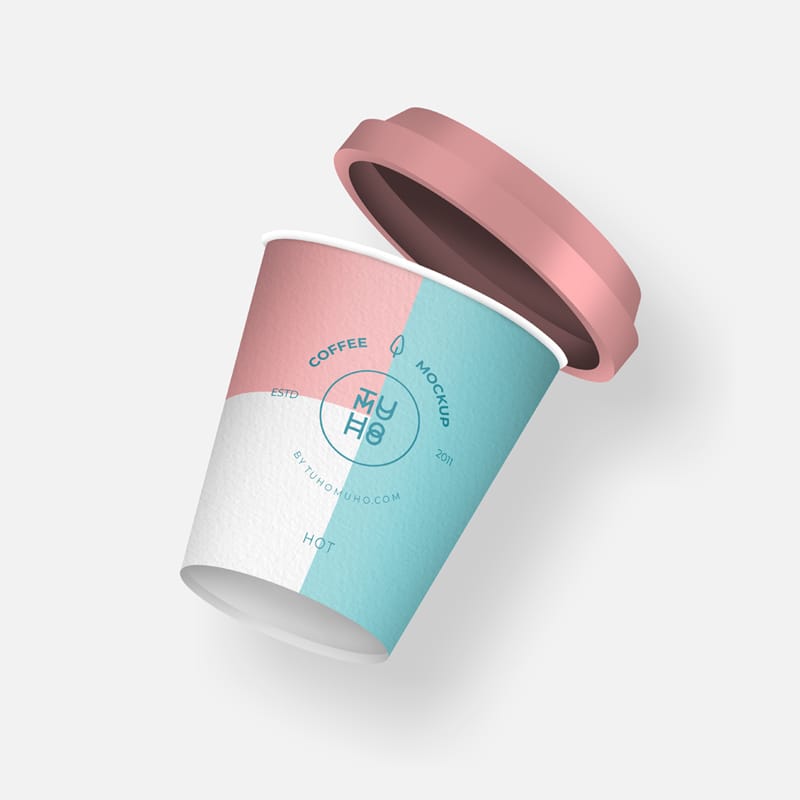 Minimalist Takeaway Coffee Cup Mockup PSD