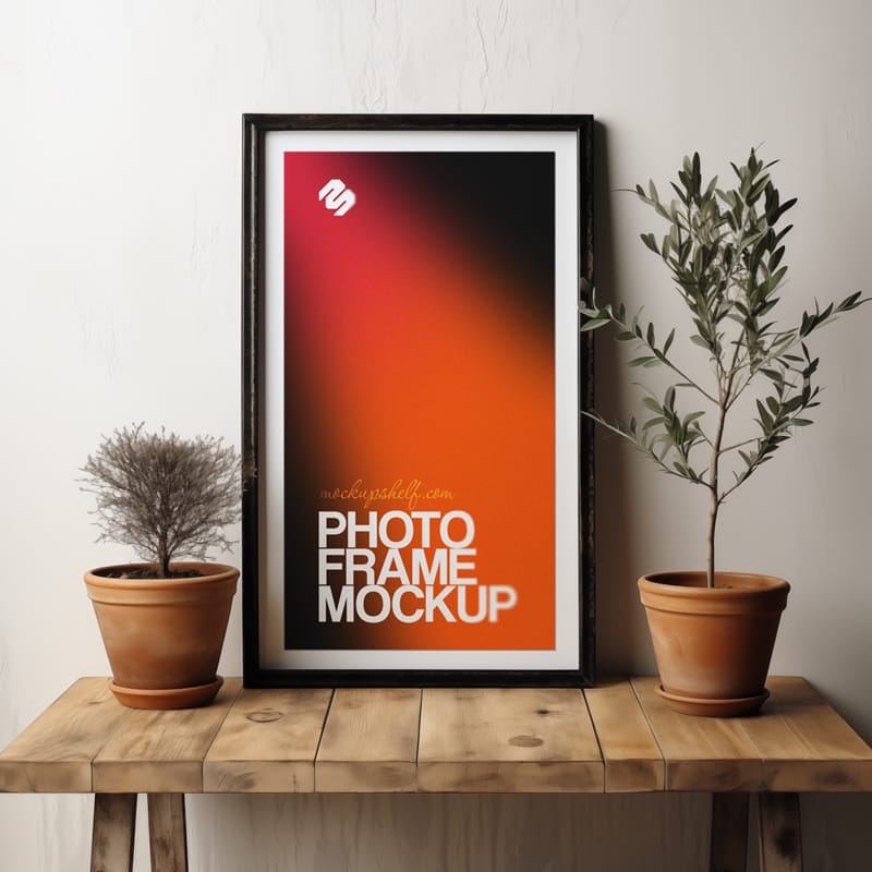 Modern Photo Frame Mockup PSD