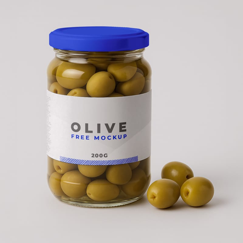 Olive Jar Mockup PSD