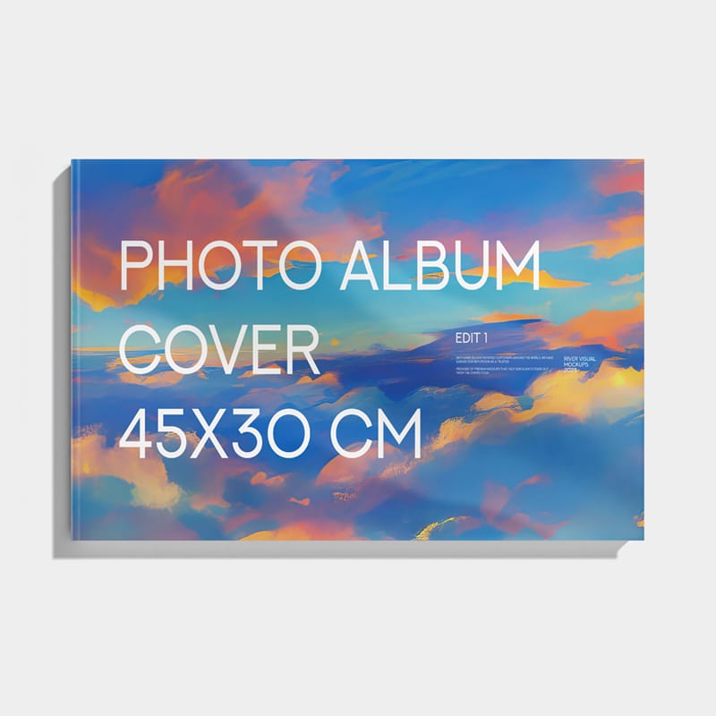 Photo Album Cover Mockup PSD