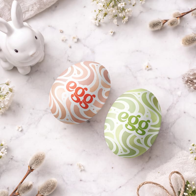 Realistic Easter Egg Branding Mockup PSD