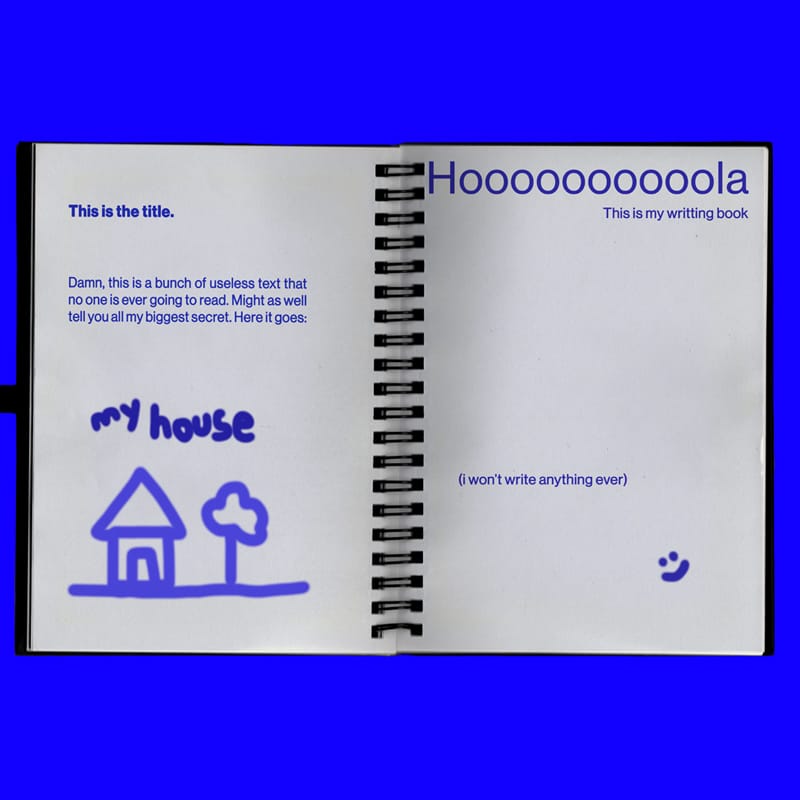 Realistic Open Notebook Mockup PSD