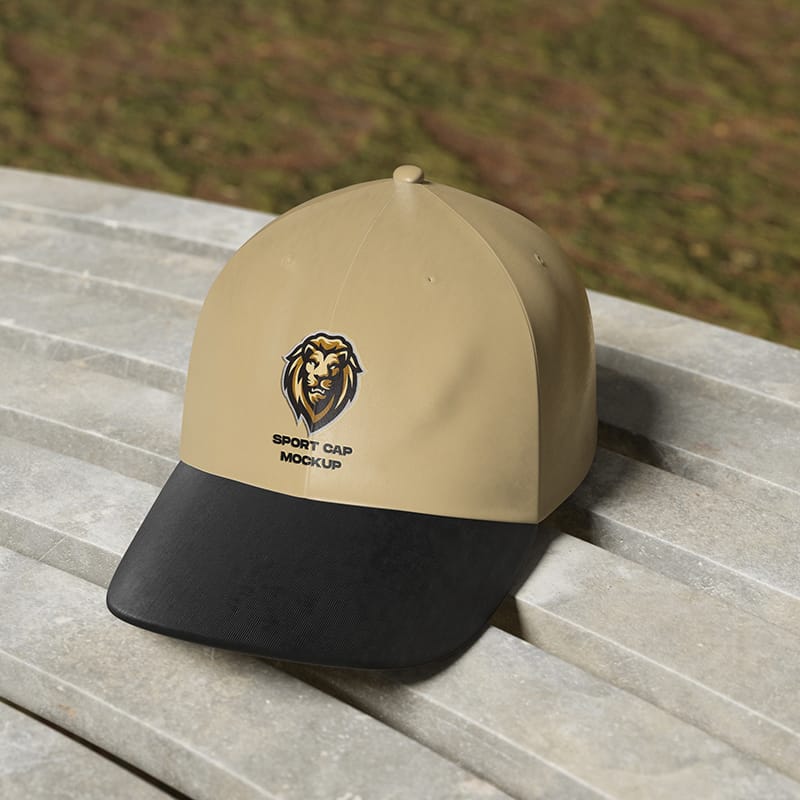 Realistic Outdoor Baseball Cap Mockup PSD
