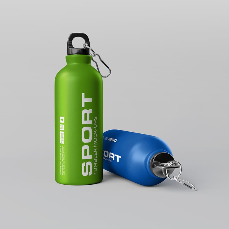 Realistic Sport Tumbler Mockup PSD