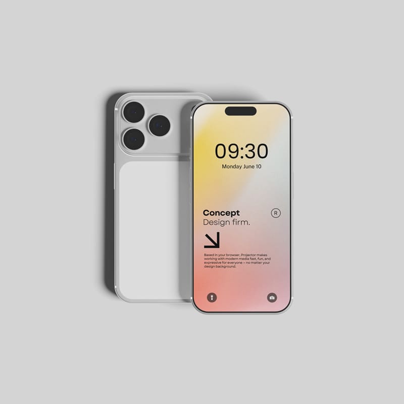 Realistic iPhone 17 Pro Mockup PSD