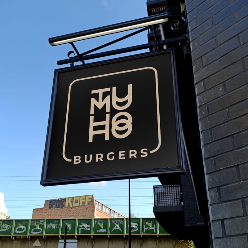 Restaurant Pub Hanging Sign Mockup PSD