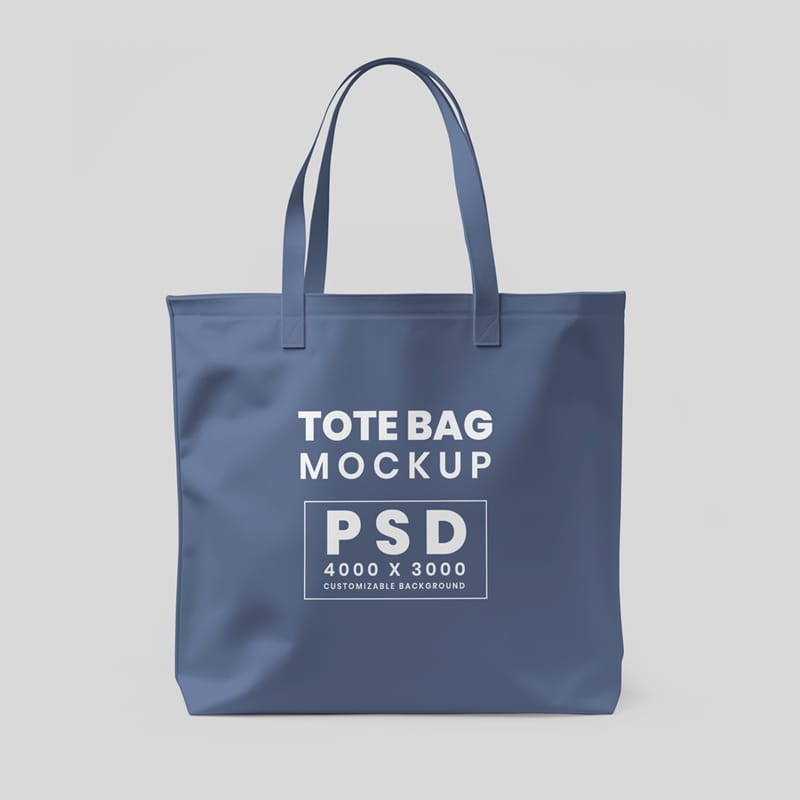 Reusable Canvas Tote Bag Mockup PSD